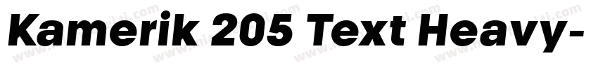 Kamerik 205 Text Heavy字体转换